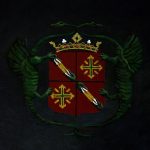 Francisco Benítez de Lugo y Valcárcel" - Óleo y acrílico sobre lienzo - Pintura histórica - Escudo