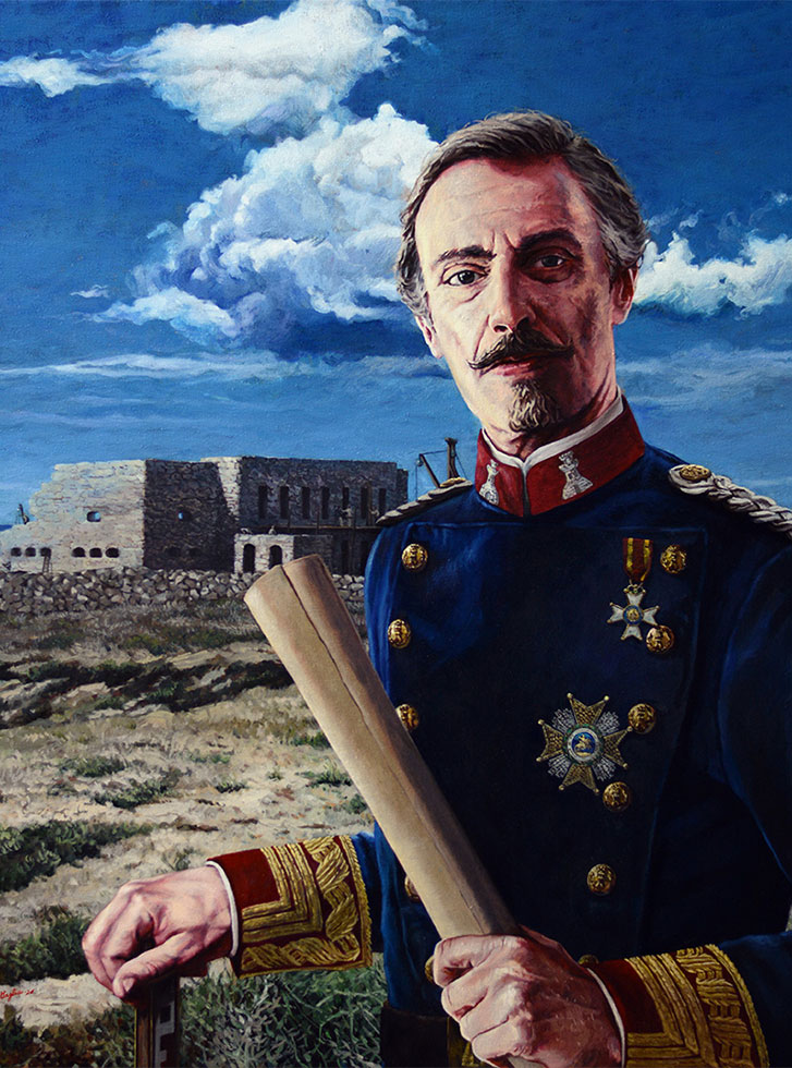 "Salvador Clavijo y Pló" - Óleo y acrílico sobre lienzo - 73x54 cm - Año 2026 - Colección privada del Dr. Arturo Clavijo