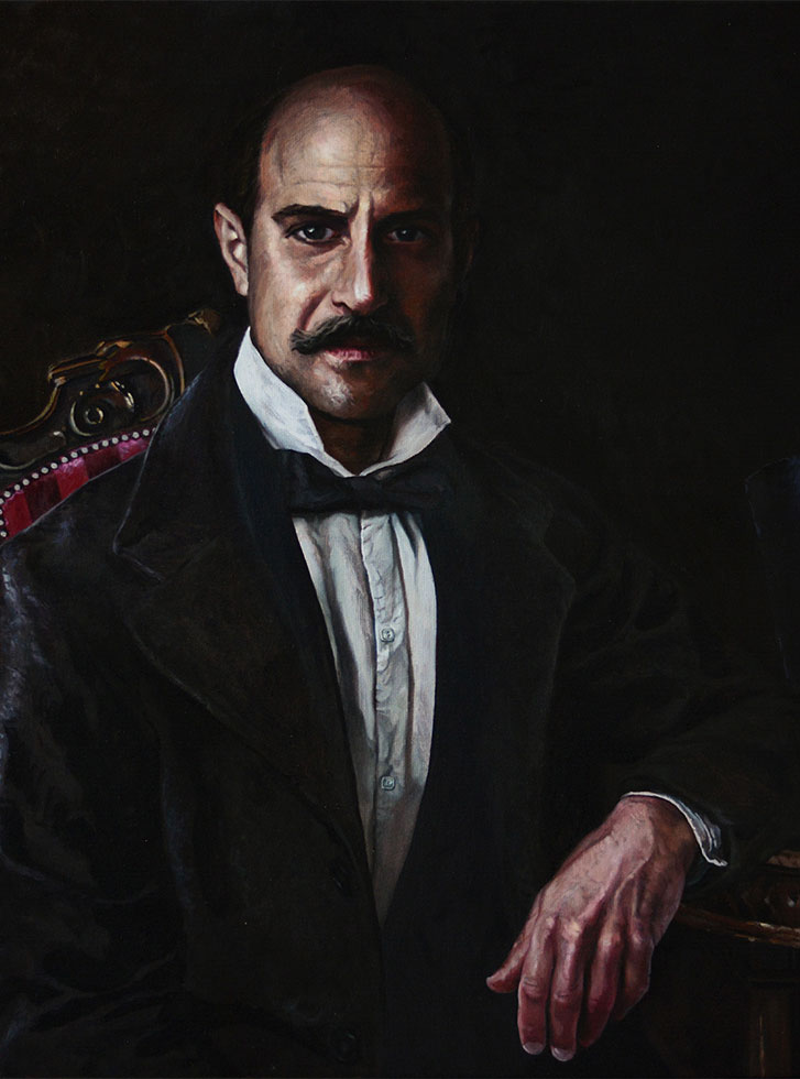 "Vicente Clavijo y Pló" - Óleo y acrílico sobre lienzo - 60x60 cm - Año 2026 - Colección privada del Dr. Arturo Clavijo