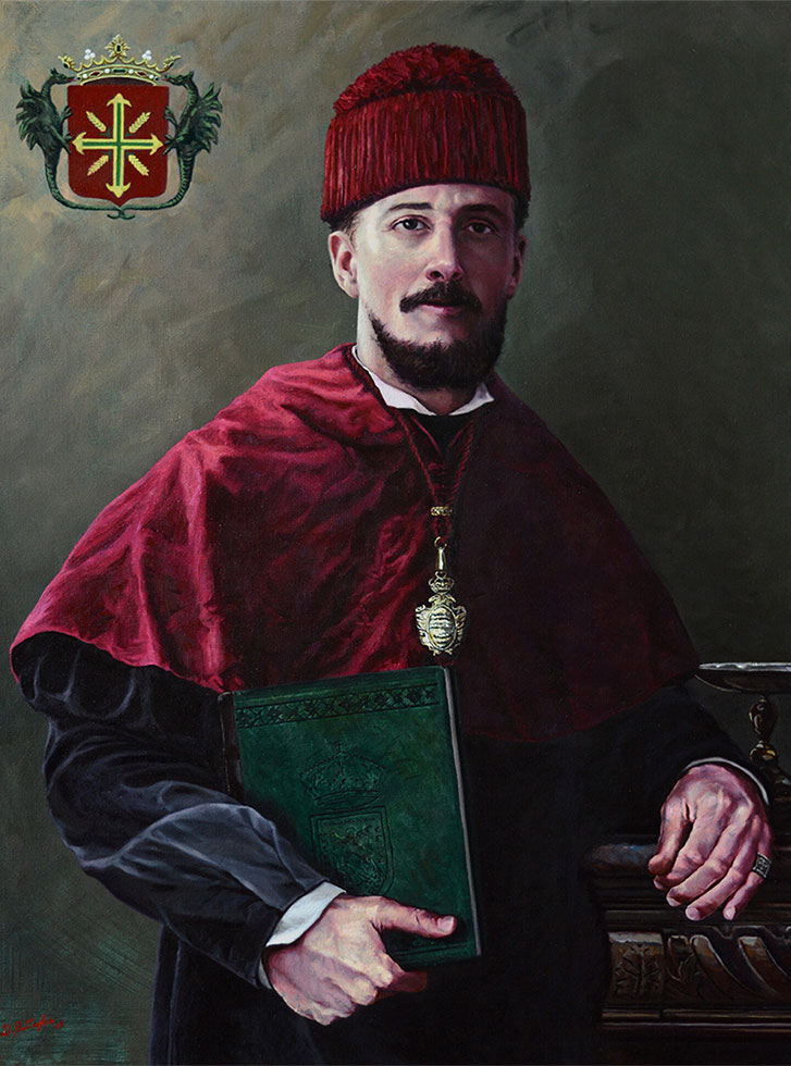 "Cristóbal Francisco de Lugo y García" - Óleo y acrílico sobre lienzo, 73x60 cm, año 2026. Colección privada